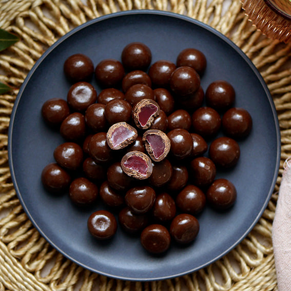 150g Dark Chocolate Raspberries