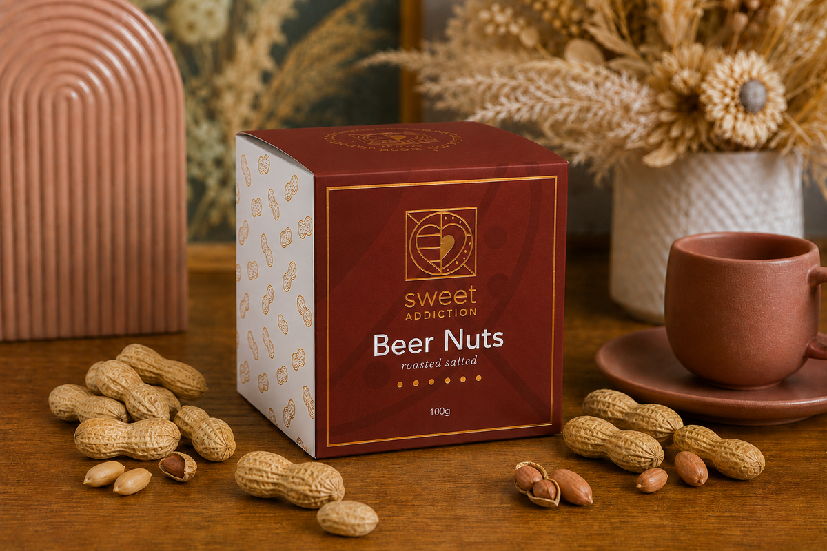 Sweet Addiction Beer Nuts Roasted Salted 100g Gift Box – Coming Soon