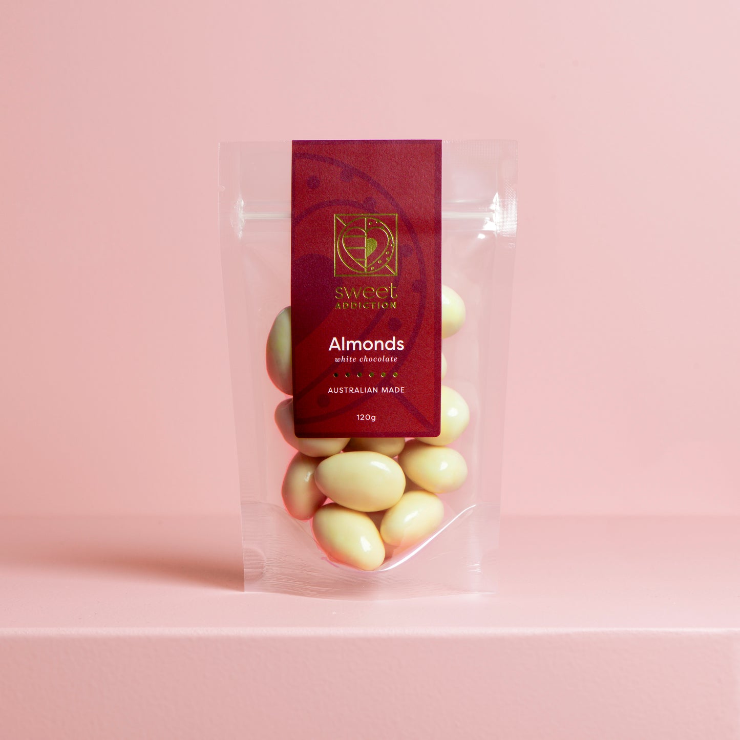 Red Label - 120g White Chocolate Almonds