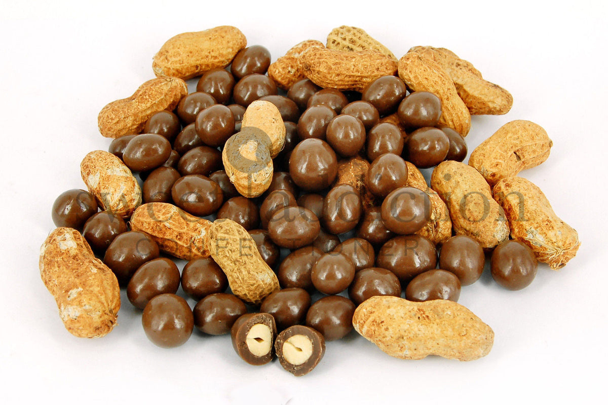 150g bag of milk chocolate coated peanuts, made in Melbourne, Australia