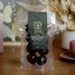 100g bag of vegan dark chocolate coated freeze dried strawberries, made in Melbourne, Australia