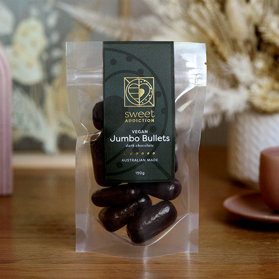 Vegan Dark Chocolate Jumbo Bullets, made in Melbourne, Australia