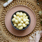 120g bag of white chocolate covered roasted almonds, made in Melbourne, Australia